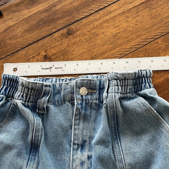 SIMPLE SOCIETY CARGO STRAIGHT SUPER HIGH RISE 5/27 BLUE ELASTIC WAISTBAND - Picture 12 of 15